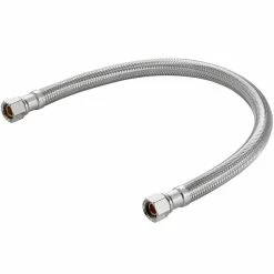 Assure Parts EF-FC-38C38C-24 24" Stainless Steel Braided Faucet Connector With 3/8" Compression X 3/8" Compression