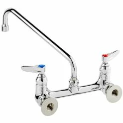T&S Brass And Bronze Works T&S B-0231 Wall Mounted Pantry Faucet With 8" Adjustable Centers, 12" Swing Nozzle, And Eterna Cartridges -T&S Brass-shop 2214032