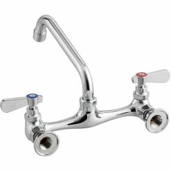 Regency Plumbing & Hardware Regency Wall Mount Faucet With 8" Swing Spout, 8" Centers, And Install Kit -T&S Brass-shop 2214080