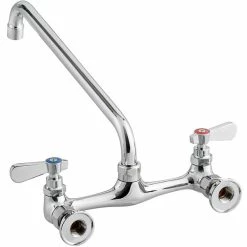 Regency Plumbing & Hardware Regency Wall Mount Faucet With 14" Swing Spout, 8" Centers, And Install Kit -T&S Brass-shop 2214221