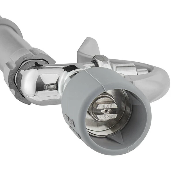 T&S Brass And Bronze Works T&S MPY-8WLN-12-4C EasyInstall Wall Mounted 21" High Mini Pre-Rinse Faucet With Adjustable 8" Centers, Low Flow Spray Valve, 24" Hose, 12" Add-On Faucet, 4-Way Accessory Cross, And 6" Wall Bracket 4 T&S Brass And Bronze Works T&S MPY-8WLN-12-4C EasyInstall Wall Mounted 21" High Mini Pre-Rinse Faucet With Adjustable 8" Centers, Low Flow Spray Valve, 24" Hose, 12" Add-On Faucet, 4-Way Accessory Cross, And 6" Wall Bracket - Image 4