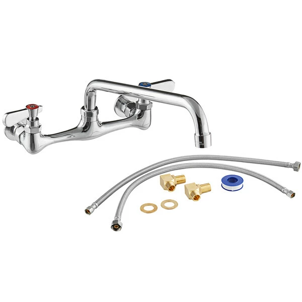 Regency Plumbing & Hardware Regency Wall Mount Faucet With 12" Swing Spout, 8" Centers, And Install Kit 1 Regency Plumbing & Hardware Regency Wall Mount Faucet With 12" Swing Spout, 8" Centers, And Install Kit