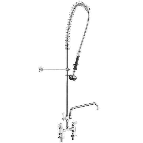 Regency Plumbing & Hardware Regency 1.15 GPM Deck Mount Pre-Rinse Faucet With 12" Add-On Faucet And 8" Centers 2 Regency Plumbing & Hardware Regency 1.15 GPM Deck Mount Pre-Rinse Faucet With 12" Add-On Faucet And 8" Centers - Image 2