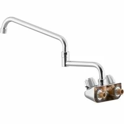 Regency Plumbing & Hardware Regency Wall Mount Faucet With 18" Double-Jointed Spout And 4" Centers 6 Regency Plumbing & Hardware Regency Wall Mount Faucet With 18" Double-Jointed Spout And 4" Centers -T&S Brass-shop 2242567