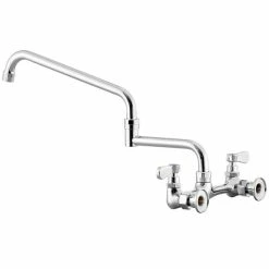 Regency Plumbing & Hardware Regency Wall Mount Faucet With 18" Double-Jointed Spout And 8" Centers 5 Regency Plumbing & Hardware Regency Wall Mount Faucet With 18" Double-Jointed Spout And 8" Centers -T&S Brass-shop 2243255