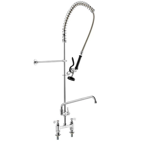 Regency Plumbing & Hardware Regency 1.15 GPM Deck Mount Pre-Rinse Faucet With 14" Add-On Faucet And 8" Centers 2 Regency Plumbing & Hardware Regency 1.15 GPM Deck Mount Pre-Rinse Faucet With 14" Add-On Faucet And 8" Centers - Image 2