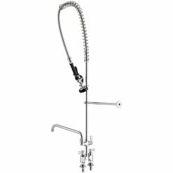 Regency Plumbing & Hardware Regency 1.15 GPM Deck Mount Pre-Rinse Faucet With 12" Add-On Faucet And 4" Centers -T&S Brass-shop 2253045