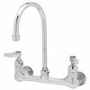 T&S Brass And Bronze Works T&S B-0331 Wall Mounted Pantry Faucet With 8" Adjustable Centers, 5 11/16" Swivel Gooseneck, And Eterna Cartridges