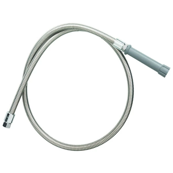 T&S Brass And Bronze Works T&S B-0054-H 54" Stainless Steel Flex Hose With Gray Handle And Polyurethane Liner 1 T&S Brass And Bronze Works T&S B-0054-H 54" Stainless Steel Flex Hose With Gray Handle And Polyurethane Liner