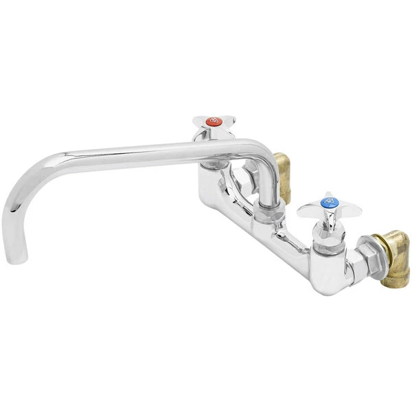 T&S Brass And Bronze Works T&S B-0290 12" Wall Mounted Big Flo Mixing Faucet With 8" Centers 1 T&S Brass And Bronze Works T&S B-0290 12" Wall Mounted Big Flo Mixing Faucet With 8" Centers