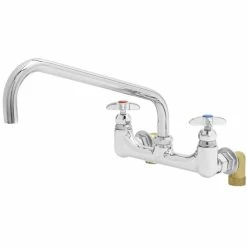 T&S Brass And Bronze Works T&S B-0290-14 Wall Mounted Faucet With 14" Swing Spout, 44.27 GPM Plain End Outlet, 8" Adjustable Centers, And 4-Arm Handles
