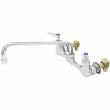 T&S Brass And Bronze Works T&S B-0231-CR-EK Wall Mounted Pantry Faucet With 8" Adjustable Centers, 12" Swing Nozzle, Cerama Cartridges, And Installation Kit