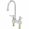 T&S Brass And Bronze Works T&S B-0874-133X Deck Mount Centerset Faucet With 4" Centers, 6 7/8" Gooseneck, And Eterna Cartridges