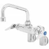T&S Brass And Bronze Works T&S B-0242 Wall Mounted Pantry Faucet With Adjustable Centers, 6" Swing Nozzle, Eterna Cartridges, And Built-In Stops
