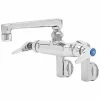 T&S Brass And Bronze Works T&S B-0243 Wall Mounted Pantry Faucet With Adjustable Centers, 6" Cast Swing Spout, Eterna Cartridges, And Built-In Stops