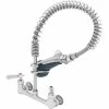 T&S Brass And Bronze Works T&S B-0133-CR-B8SWX EasyInstall Wall Mounted 23 1/4" High Pre-Rinse Faucet With Adjustable 8" Centers, Ergonomic Spray Valve, Club Handles, 32" Hose, And 6" Wall Bracket