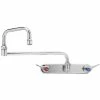 T&S Brass And Bronze Works T&S B-1137 Wall Mounted Workboard Faucet With 8" Centers - 18" Double Jointed Swing Nozzle