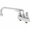 T&S Brass And Bronze Works T&S B-1102 Deck Mounted Workboard Faucet With 3 1/2" Centers - 10" Swing Nozzle