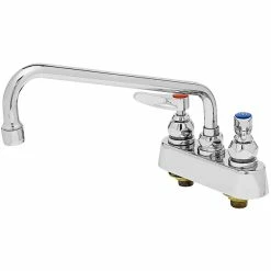 T&S Brass And Bronze Works T&S B-1102 Deck Mounted Workboard Faucet With 3 1/2" Centers - 10" Swing Nozzle