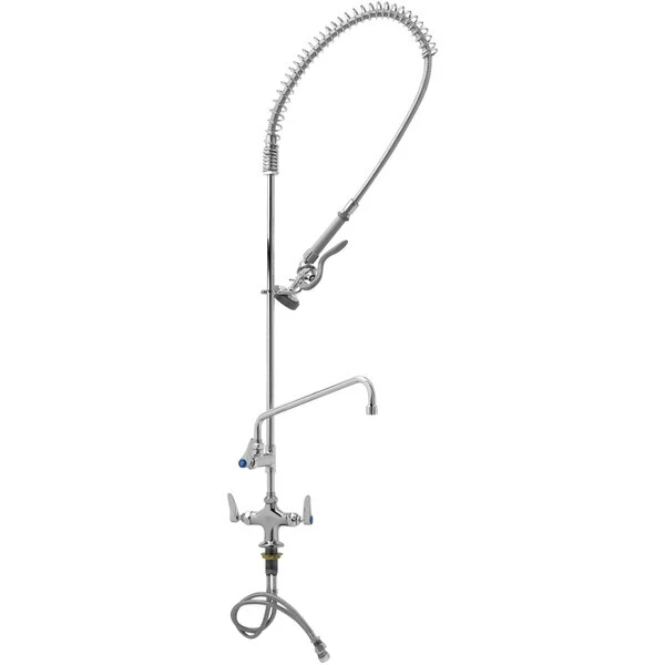 T&S Brass And Bronze Works T&S B-0113-ADF12 EasyInstall Deck Mounted 49 1/2" High Pre-Rinse Faucet With Flex Inlets, 44" Hose, And 12" Add-On Faucet 1 T&S Brass And Bronze Works T&S B-0113-ADF12 EasyInstall Deck Mounted 49 1/2" High Pre-Rinse Faucet With Flex Inlets, 44" Hose, And 12" Add-On Faucet