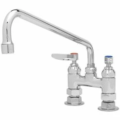 T&S Brass And Bronze Works T&S B-2390 Deck Mount Faucet With 4" Adjustable Centers And 14" Swing Nozzle