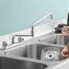 Regency Plumbing & Hardware Regency Deck Mount Faucet With 18" Double-Jointed Spout And 8" Centers