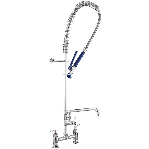 Waterloo 1.15 GPM Deck-Mounted Pre-Rinse Faucet With 8" Centers And 12" Add-On Faucet 2 Waterloo 1.15 GPM Deck-Mounted Pre-Rinse Faucet With 8" Centers And 12" Add-On Faucet - Image 2