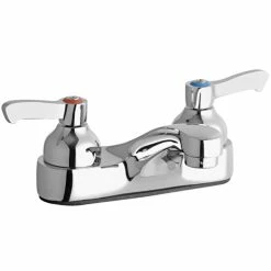 Elkay LK402L2 Deck Mount Chrome Faucet With 2" Lever Handles And 4" Centers