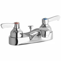 Elkay LK403L2 Deck Mount Chrome Faucet With Pop-Up Drain, 2" Lever Handles, And 4" Centers