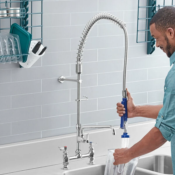 Waterloo 1.15 GPM Deck-Mounted Pre-Rinse Faucet With 8" Centers And 12" Add-On Faucet 1 Waterloo 1.15 GPM Deck-Mounted Pre-Rinse Faucet With 8" Centers And 12" Add-On Faucet