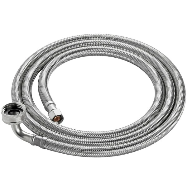 Assure Parts EF-DC-38CHBL-60 60" Stainless Steel Braided Dishwasher Connector With 3/8" Compression X 3/4" Garden Hose Elbow 1 Assure Parts EF-DC-38CHBL-60 60" Stainless Steel Braided Dishwasher Connector With 3/8" Compression X 3/4" Garden Hose Elbow
