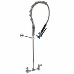 Fisher 2210-WB Wall Mounted 38" High Pre-Rinse Faucet With 8" Centers And Wall Bracket