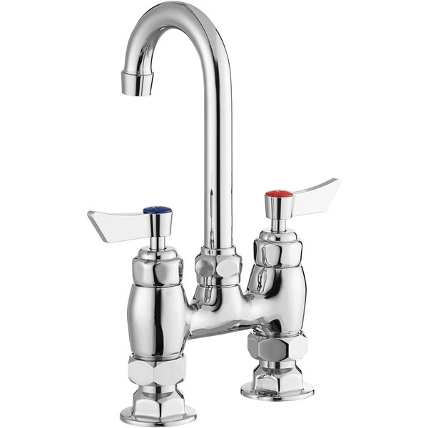 Waterloo Deck Mount Faucet With 3 1/2" Gooseneck Spout And 4" Centers 3 Waterloo Deck Mount Faucet With 3 1/2" Gooseneck Spout And 4" Centers - Image 3