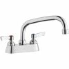Elkay LK406AT08L2 Deck Mount Faucet With 4" Centers, 8" Arc Tube Swing Spout, 1.5 GPM Aerator, And 2" Lever Handles