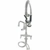 T&S Brass And Bronze Works Eversteel By T&S SMPF-2DLN-06 Stainless Steel Deck Mount Mixing Faucet With 6" Swing Nozzle And Mini Pre-Rinse Unit With 1.15 GPM Spray Valve
