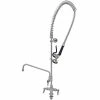 T&S Brass And Bronze Works Eversteel By T&S S-0113-A12-BY Stainless Steel Single Hole Base Deck Mount Mixing Faucet With 12" Swing Nozzle And Pre-Rinse Unit With 1.15 GPM Spray Valve