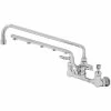 T&S Brass And Bronze Works T&S B-0230-U18-CR Ultrarinse 8" Wall Mount Mixing Faucet With 18" Swing Nozzle And 16" 1.5 GPM Sprayer Arm