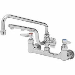 T&S Brass And Bronze Works T&S B-0231-U12 Ultrarinse 8" Wall Mount Mixing Faucet With 12" Swing Nozzle And 10" 1.5 GPM Sprayer Arm