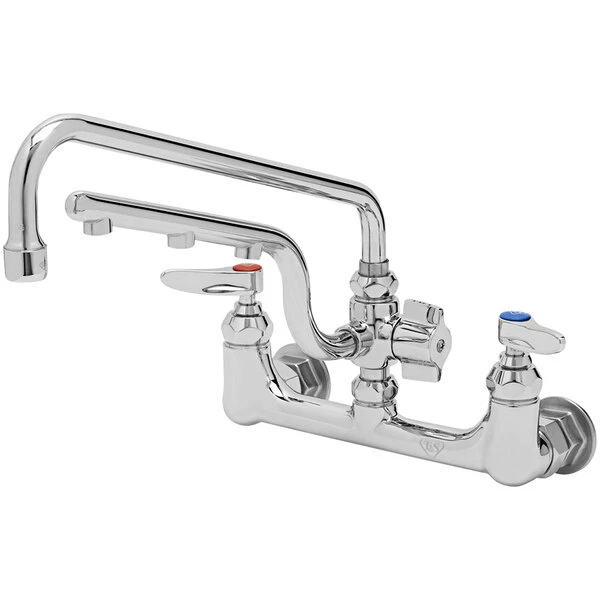 T&S Brass And Bronze Works T&S B-0231-U12 Ultrarinse 8" Wall Mount Mixing Faucet With 12" Swing Nozzle And 10" 1.5 GPM Sprayer Arm 1 T&S Brass And Bronze Works T&S B-0231-U12 Ultrarinse 8" Wall Mount Mixing Faucet With 12" Swing Nozzle And 10" 1.5 GPM Sprayer Arm