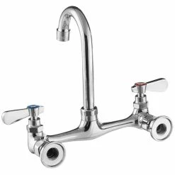Regency Plumbing & Hardware Regency Wall Mount Faucet With 3 1/2" Swivel Gooseneck Spout And 8" Centers 7 Regency Plumbing & Hardware Regency Wall Mount Faucet With 3 1/2" Swivel Gooseneck Spout And 8" Centers -T&S Brass-shop 2398926