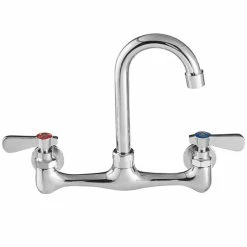Regency Plumbing & Hardware Regency Wall Mount Faucet With 3 1/2" Swivel Gooseneck Spout And 8" Centers 8 Regency Plumbing & Hardware Regency Wall Mount Faucet With 3 1/2" Swivel Gooseneck Spout And 8" Centers -T&S Brass-shop 2398927