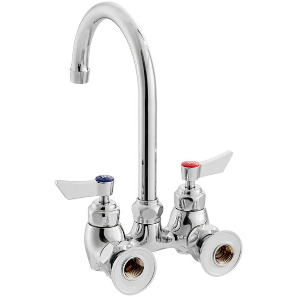 Waterloo Wall Mount Faucet With 6" Gooseneck Spout And 4" Centers 3 Waterloo Wall Mount Faucet With 6" Gooseneck Spout And 4" Centers - Image 3