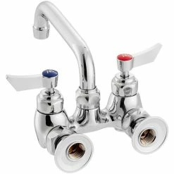Waterloo Wall-Mounted Faucet With 4" Centers And 6" Swing Spout -T&S Brass-shop 2426177