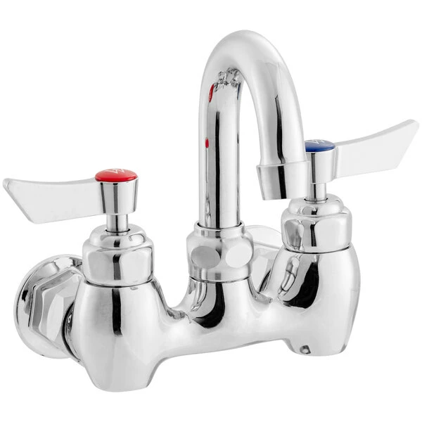Waterloo Wall Mount Faucet With 3" Gooseneck Spout And 4" Centers 2 Waterloo Wall Mount Faucet With 3" Gooseneck Spout And 4" Centers - Image 2