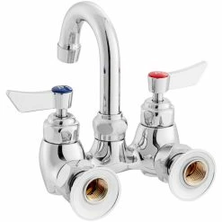 Waterloo Wall Mount Faucet With 3" Gooseneck Spout And 4" Centers 6 Waterloo Wall Mount Faucet With 3" Gooseneck Spout And 4" Centers -T&S Brass-shop 2426179