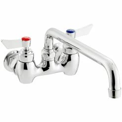 Waterloo Wall-Mounted Faucet With 4" Centers And 12" Swing Spout -T&S Brass-shop 2426326