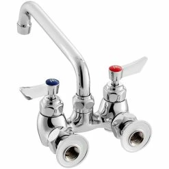 Waterloo Wall-Mounted Faucet With 4" Centers And 8" Swing Spout -T&S Brass-shop 2426330