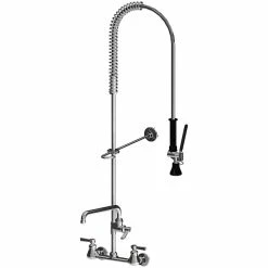 Chicago Faucet Company Chicago Faucets 510-G613L12XKCAB Pre-Rinse Wall-Mounted Faucet With 8" Adjustable Centers And 12" L-Type Swing Spout
