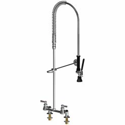 Chicago Faucet Company Chicago Faucets 510-SSVBXKCAB Deck-Mounted Pre-Rinse Faucet With 8" Fixed Centers And Inline Backflow Preventer