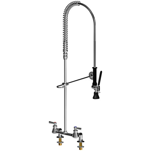 Chicago Faucet Company Chicago Faucets 510-SSVBXKCAB Deck-Mounted Pre-Rinse Faucet With 8" Fixed Centers And Inline Backflow Preventer 1 Chicago Faucet Company Chicago Faucets 510-SSVBXKCAB Deck-Mounted Pre-Rinse Faucet With 8" Fixed Centers And Inline Backflow Preventer
